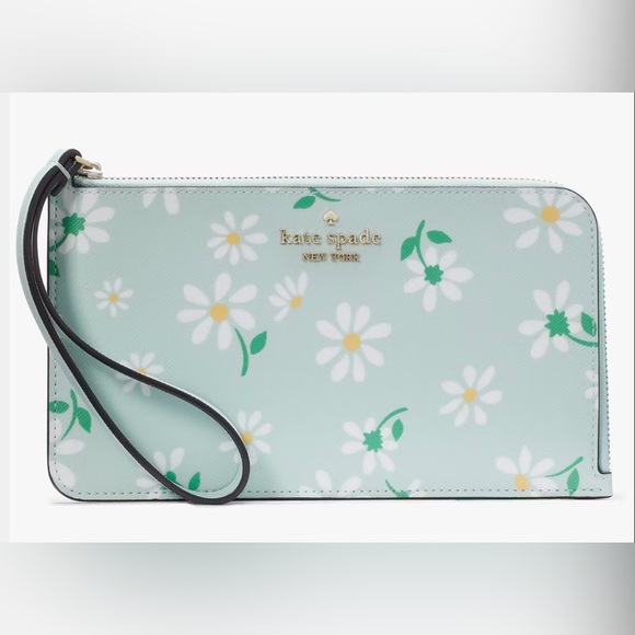 New! Kate Spade Lucy Day Tripper Wristlet - Daisy Floral - Picture 1 of 8